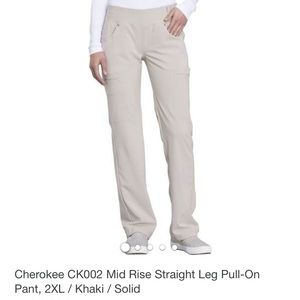 Khaki Cherokee scrub pants size small